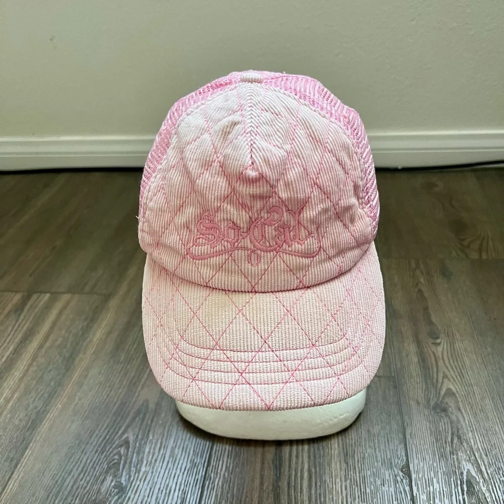 Pink Baseball Cap with Embroidered Logo